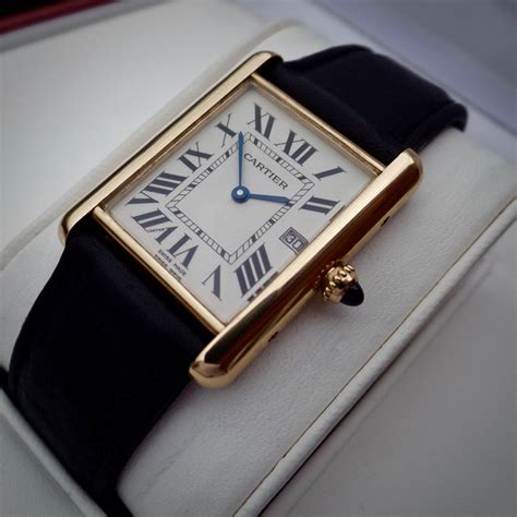 cartier tank solid gold